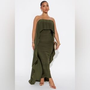 Fashion Nova Olive Maxi Dress